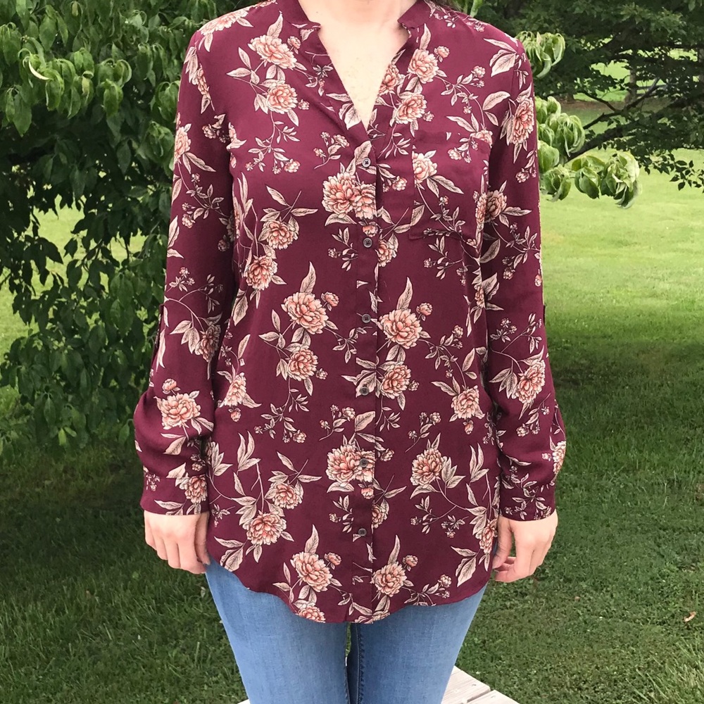 🥀NWT Forever 21 long sleeve blouse🥀 - Picture 2 of 9